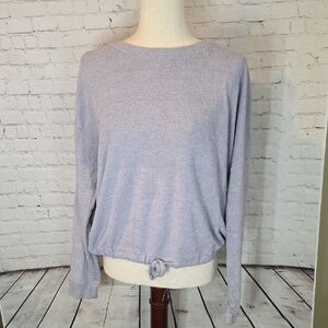 Three Dots Lavender Marled Lightweight Pullover Size S